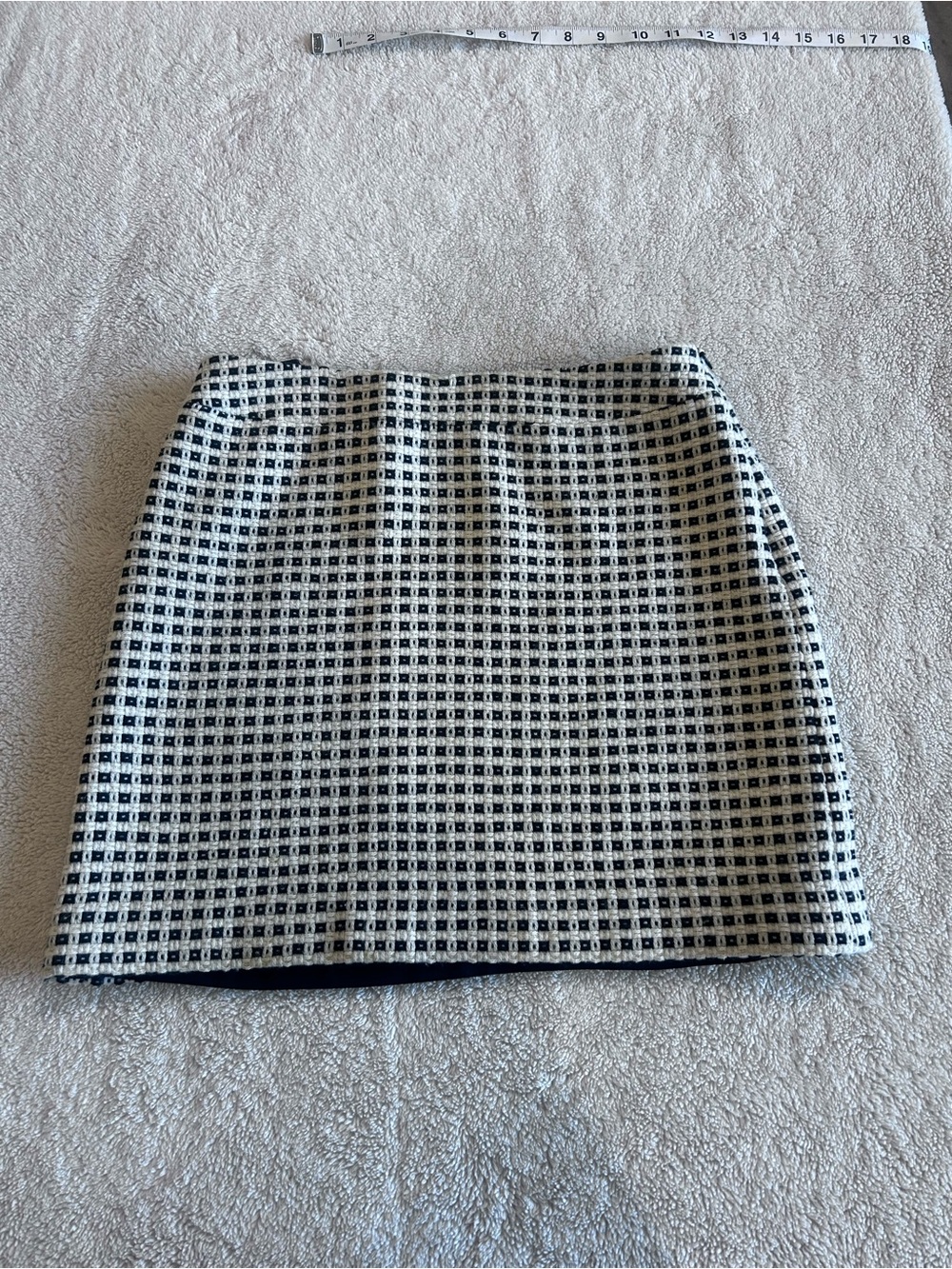 Banana Republic Black and White Checked Mini Skirt